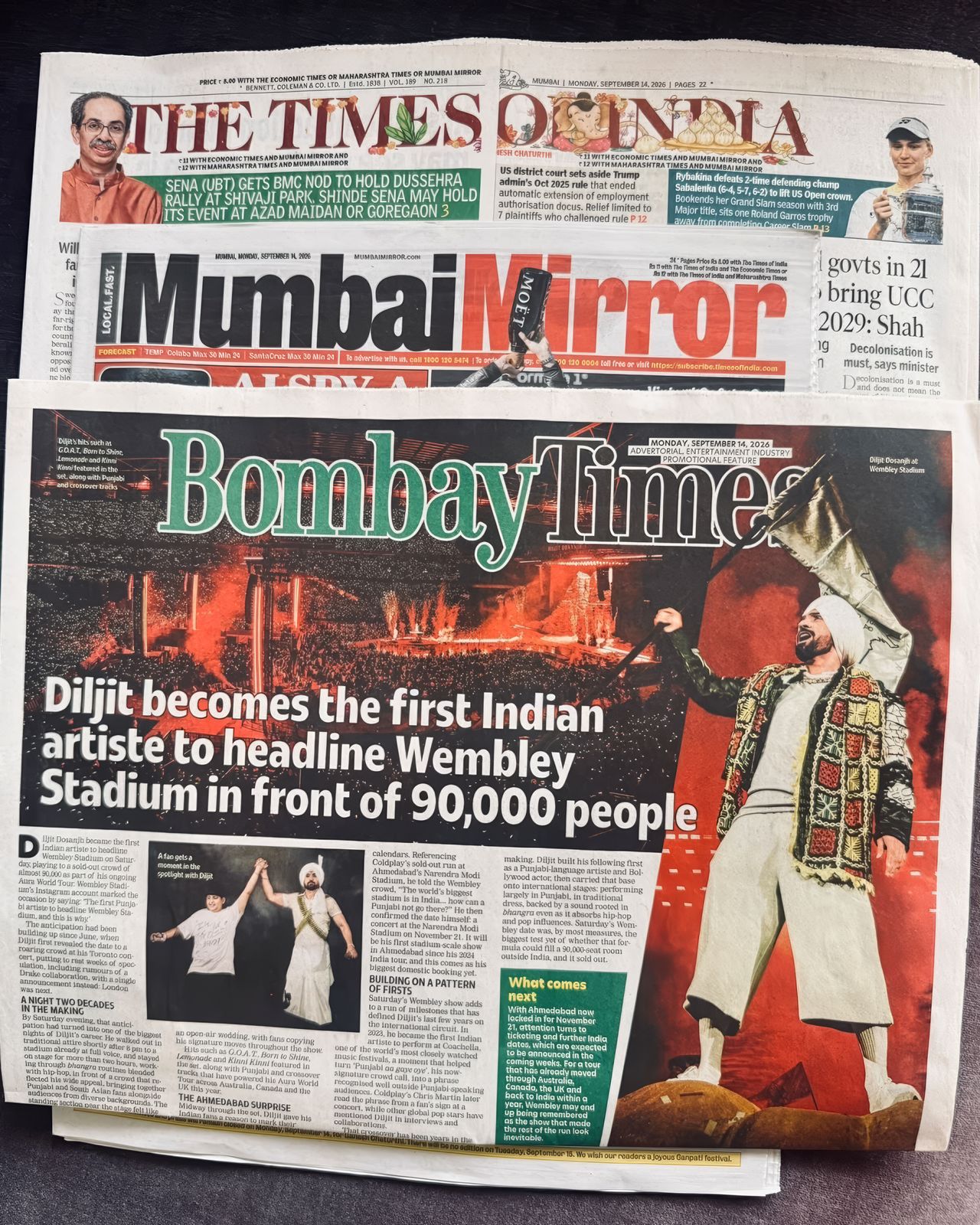 Diljit Dosanjh Aura Tour 2026 at Wembley Stadium